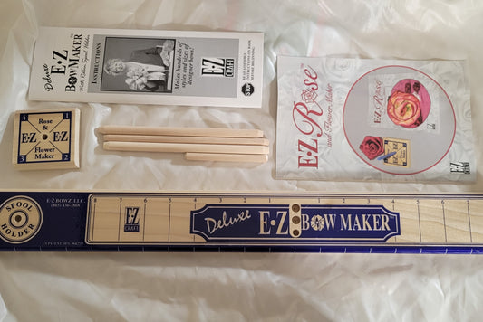 Deluxe EZ Bow Maker with Ribbon Rose Maker Attachment